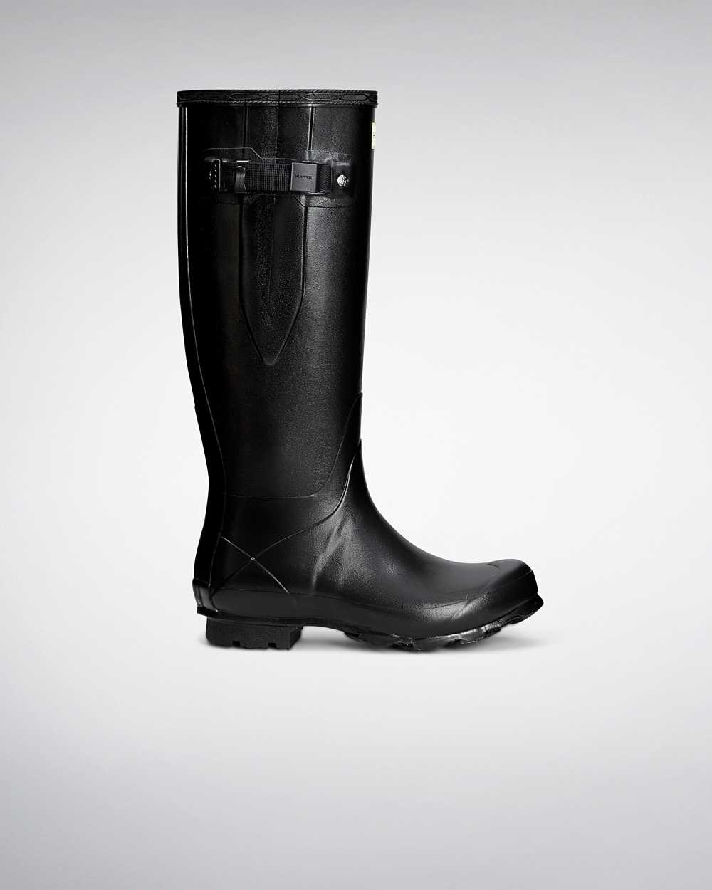 Hunter Women's Norris Field Side Adjustable Short Wellington Boots Black,MHGF95634